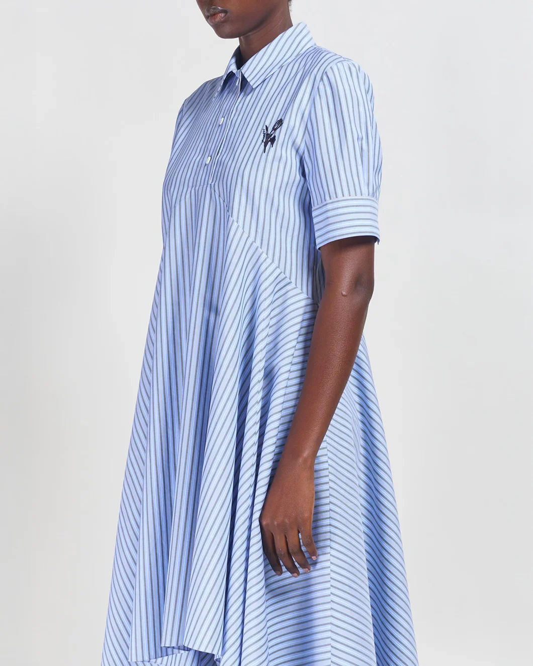 Polo Dress with Flared Hem - Image 3