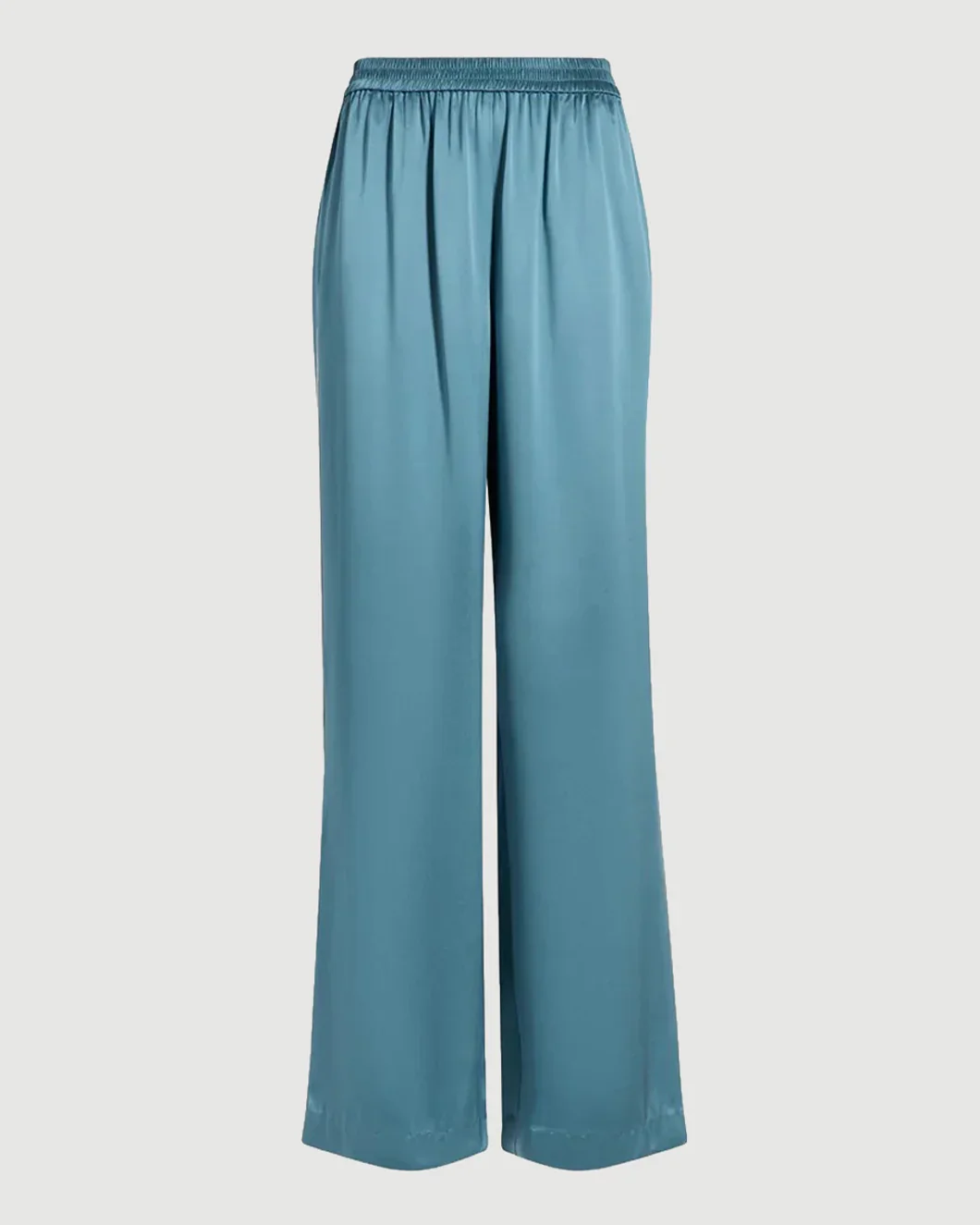 Pull-Up Pant in Silk Charmeuse with Piping Detail