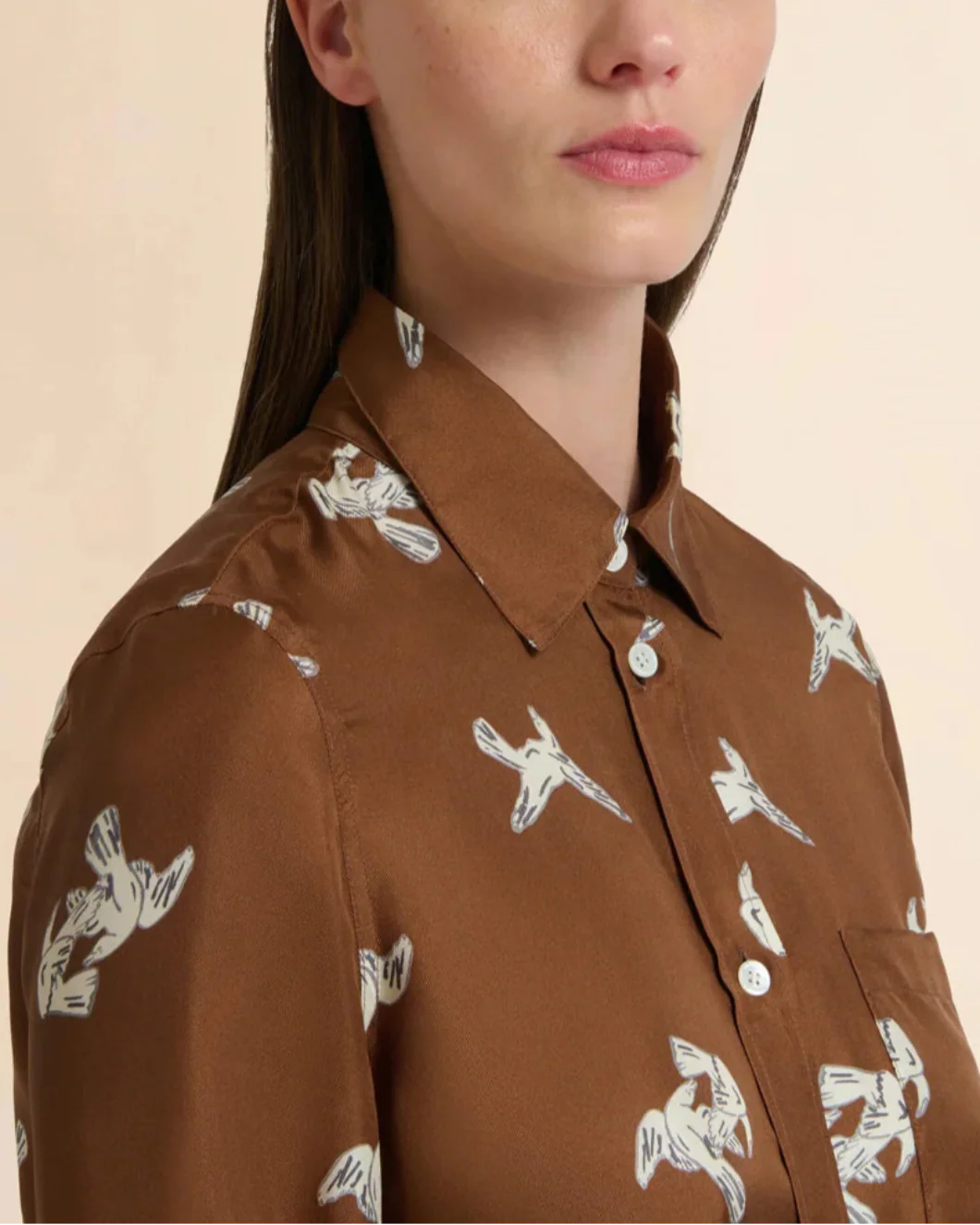 Ravens Silk Twill Printed Blouse - Image 5