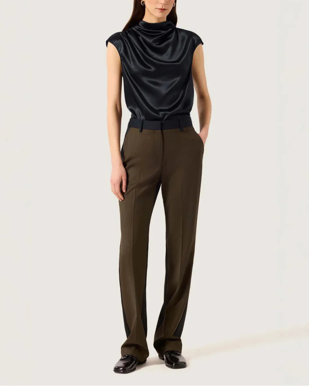 Ruched Blouse in Silk Charmeuse - Image 5