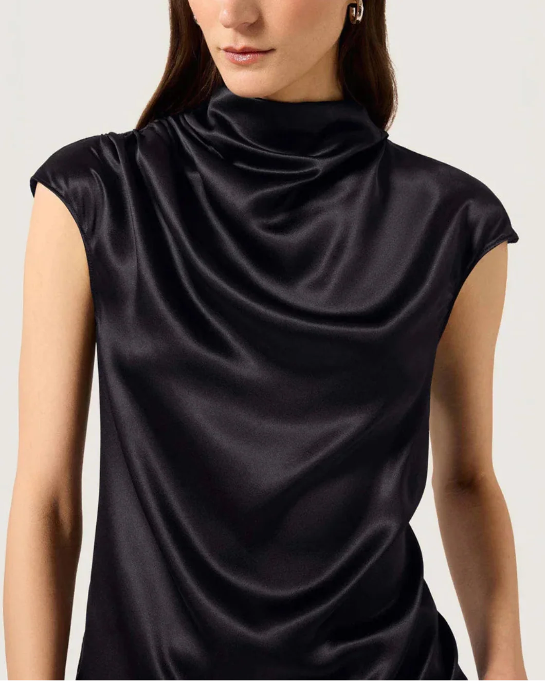 Ruched Blouse in Silk Charmeuse - Image 7
