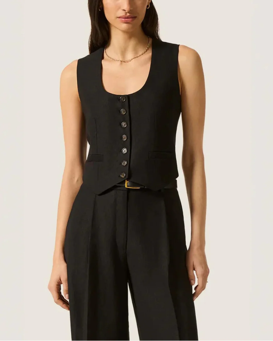 Scoop Neck Waistcoat - Image 2