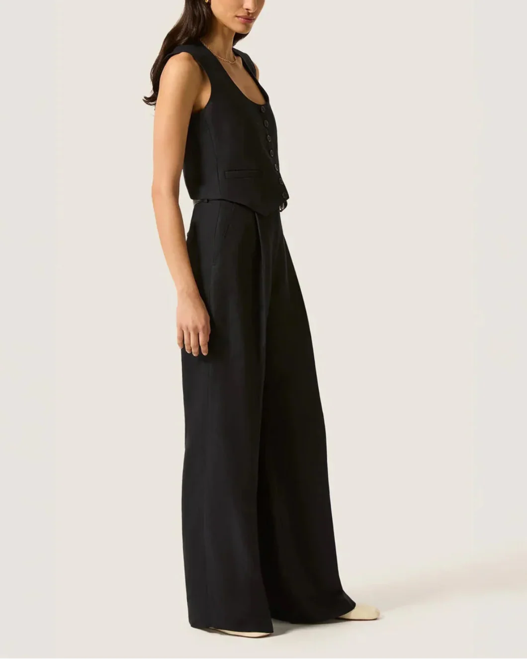 Scoop Neck Waistcoat - Image 3