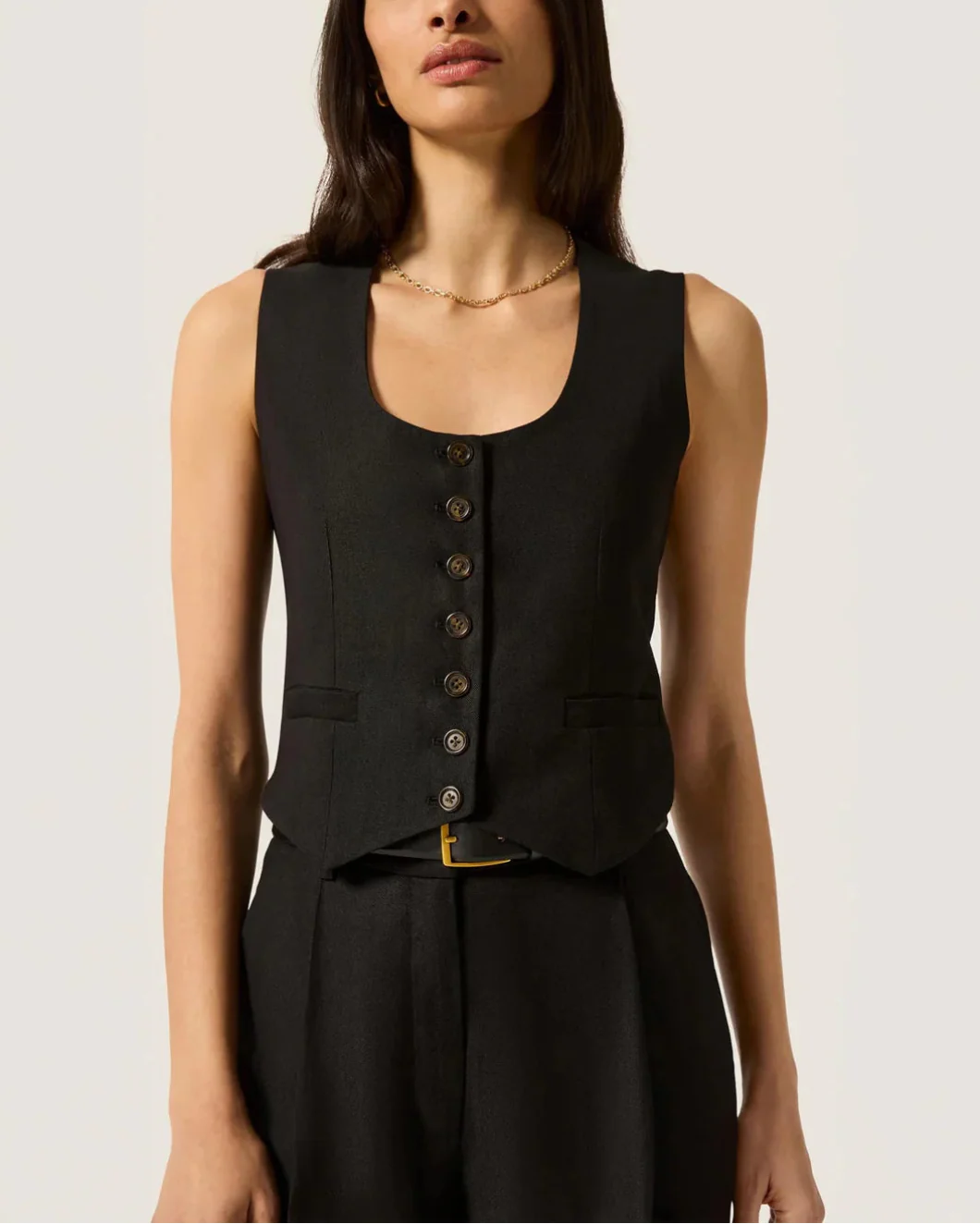 Scoop Neck Waistcoat - Image 5
