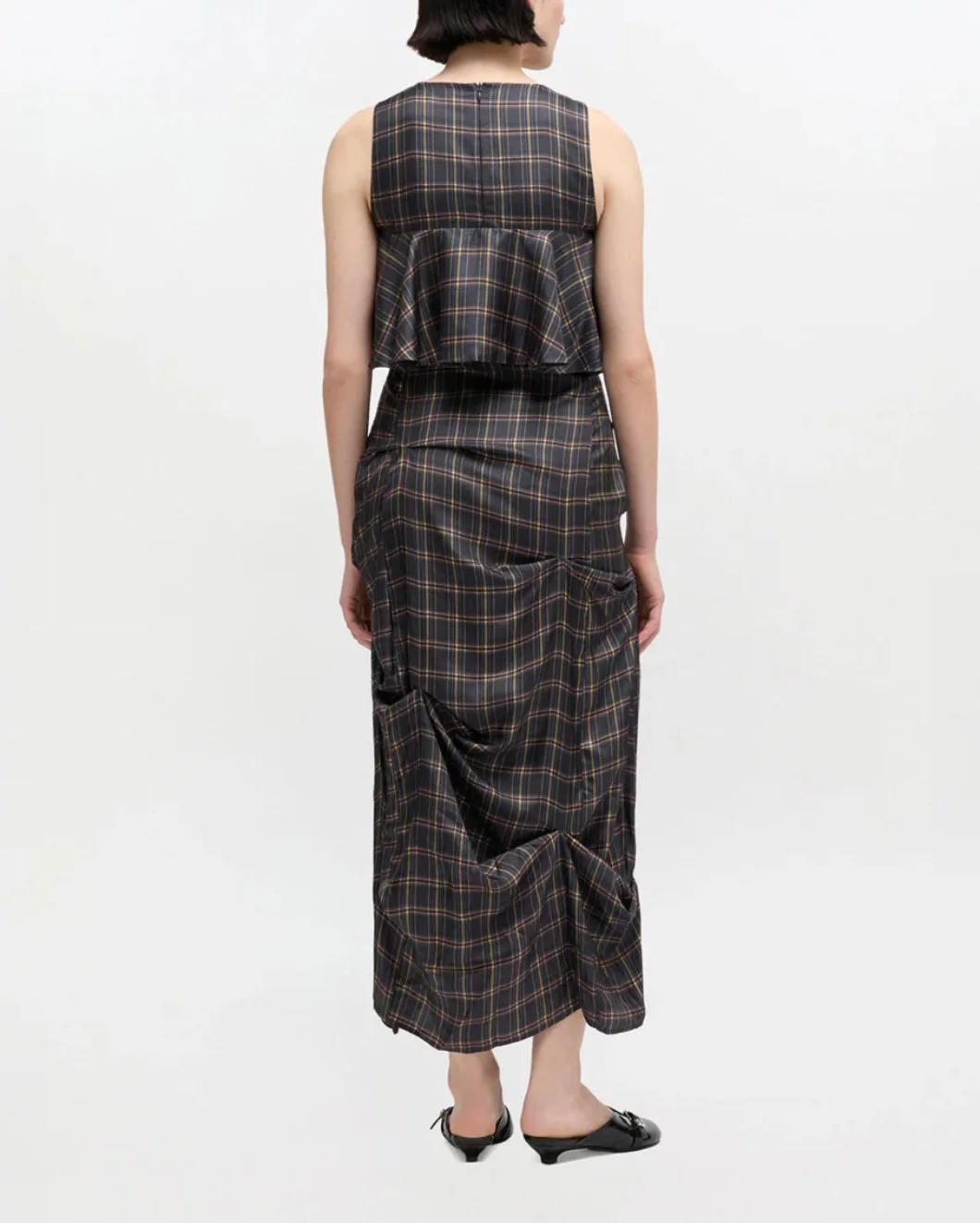 Check Ruffle Dress - Image 3