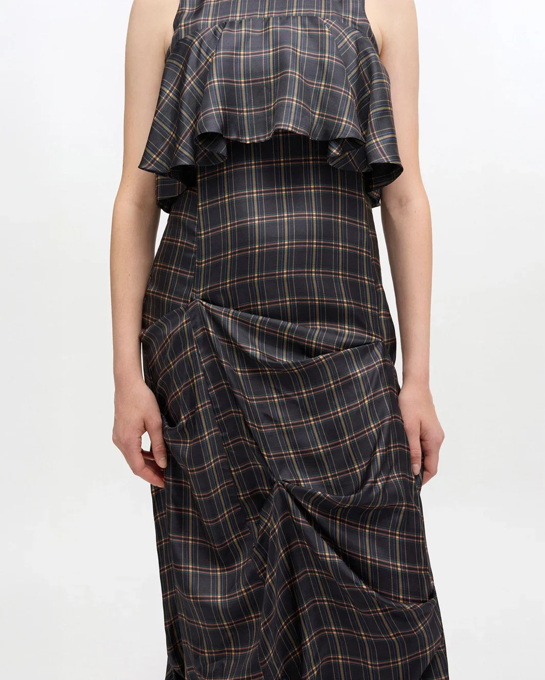 Check Ruffle Dress - Image 4