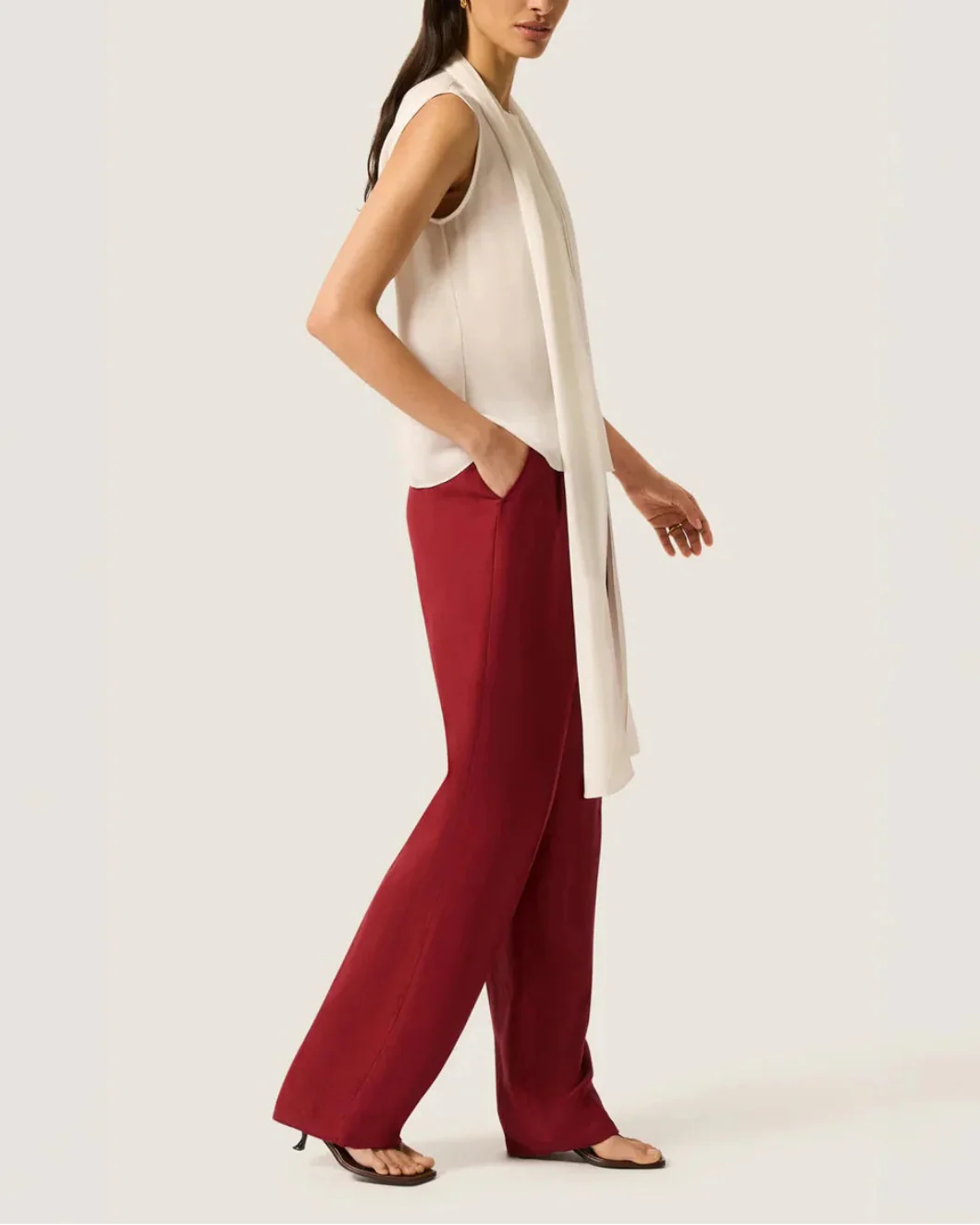 Sleeveless Bow Blouse - Image 3