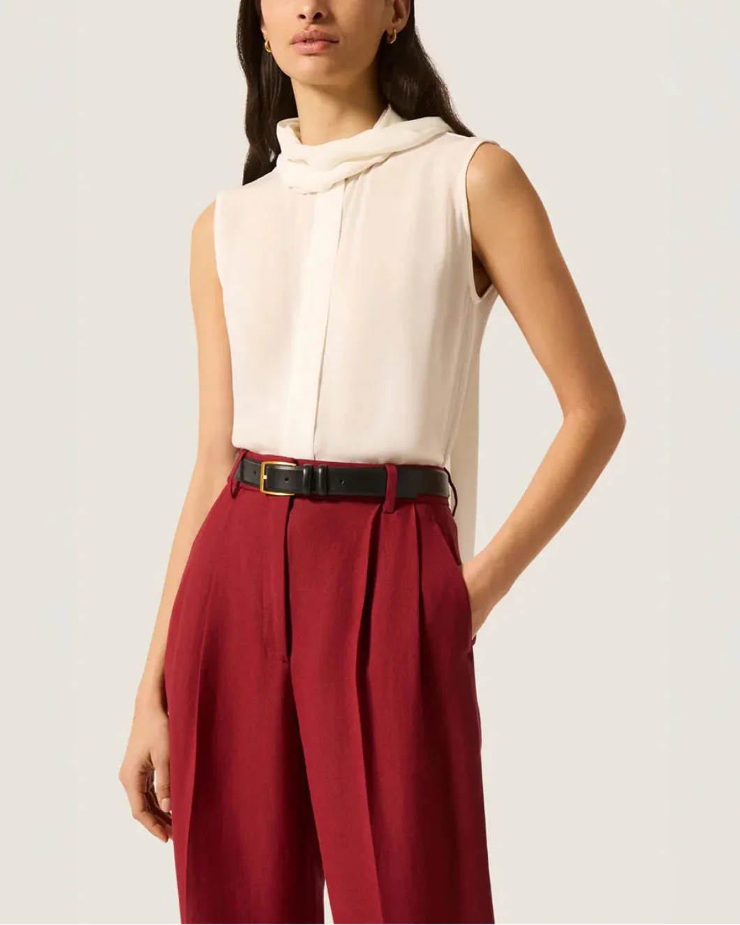 Sleeveless Bow Blouse - Image 6