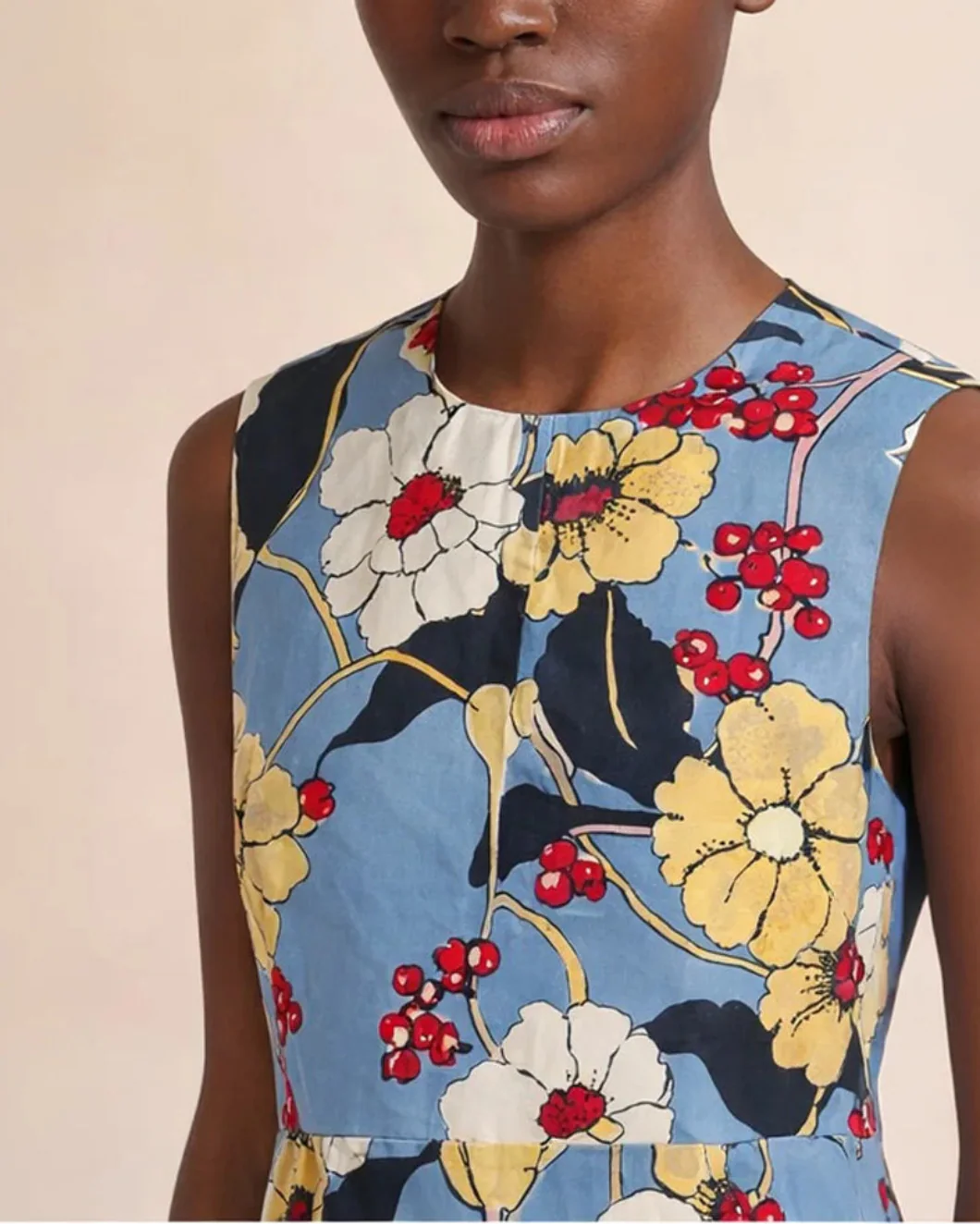 Poplin Midi Dress with Melodia Flowers Print - Image 4