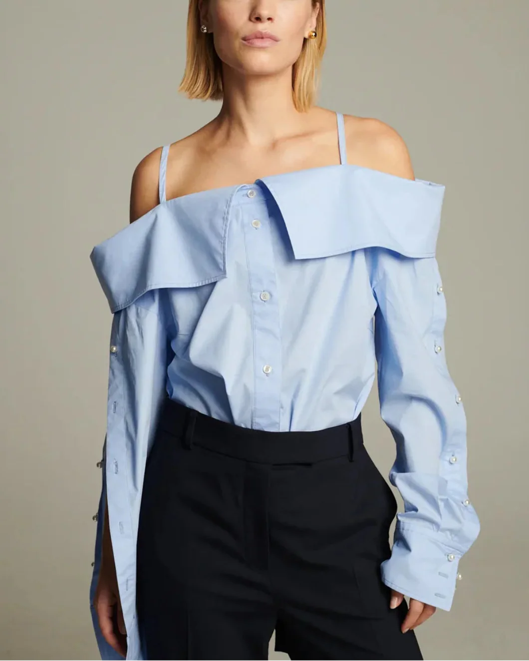 Snap Spaghetti Strap Shirt - Image 5