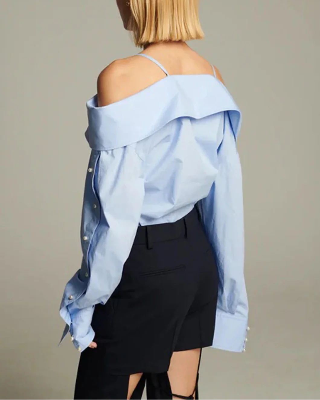 Snap Spaghetti Strap Shirt - Image 7