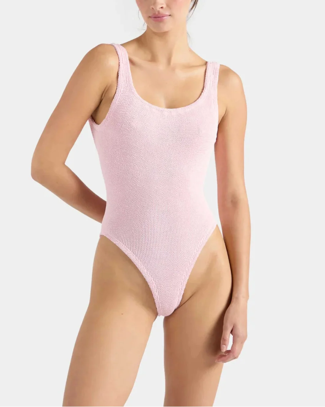 Square Neck Swim Ballet Pink - Image 2