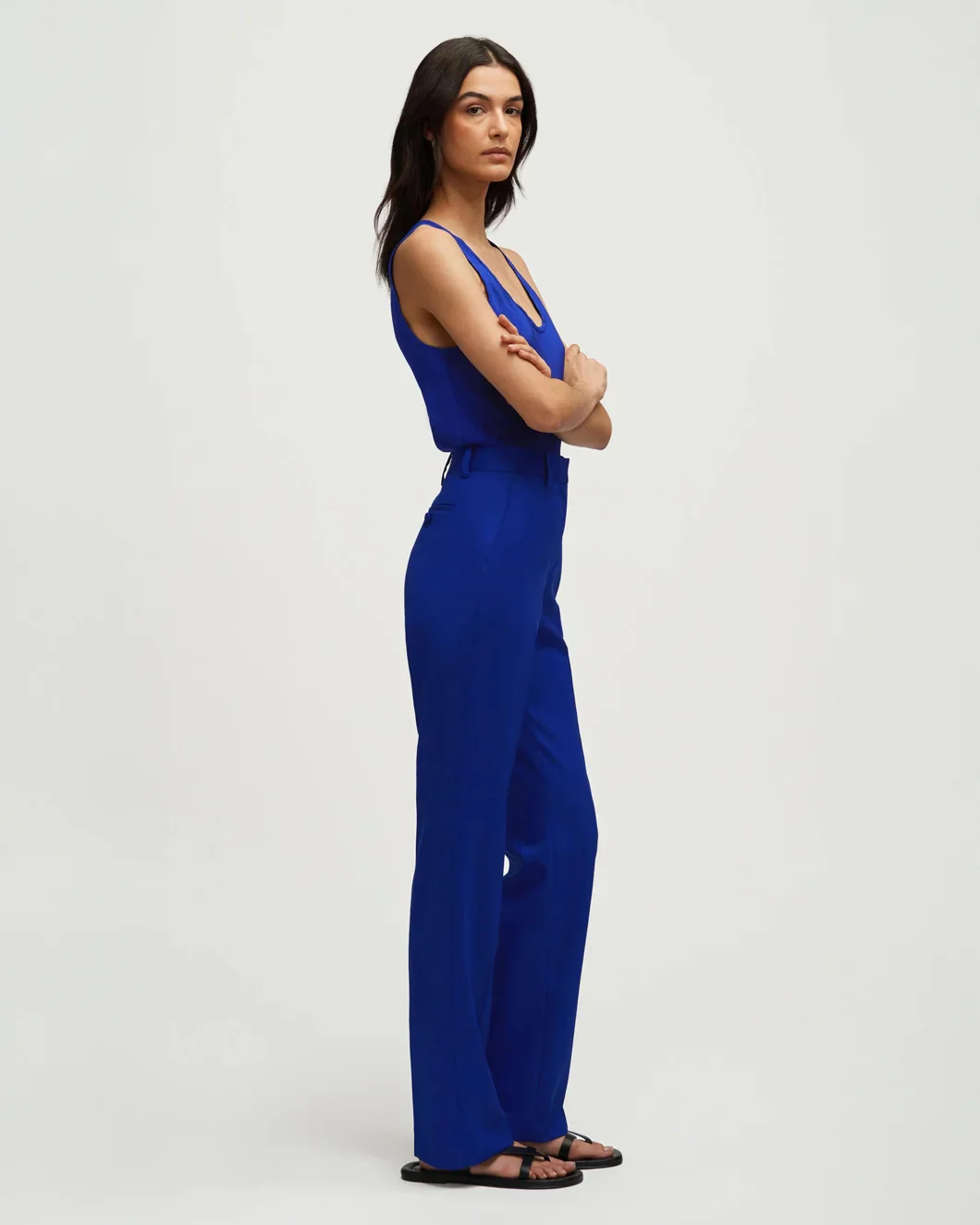 Straight Leg Trouser Lapis - Image 3