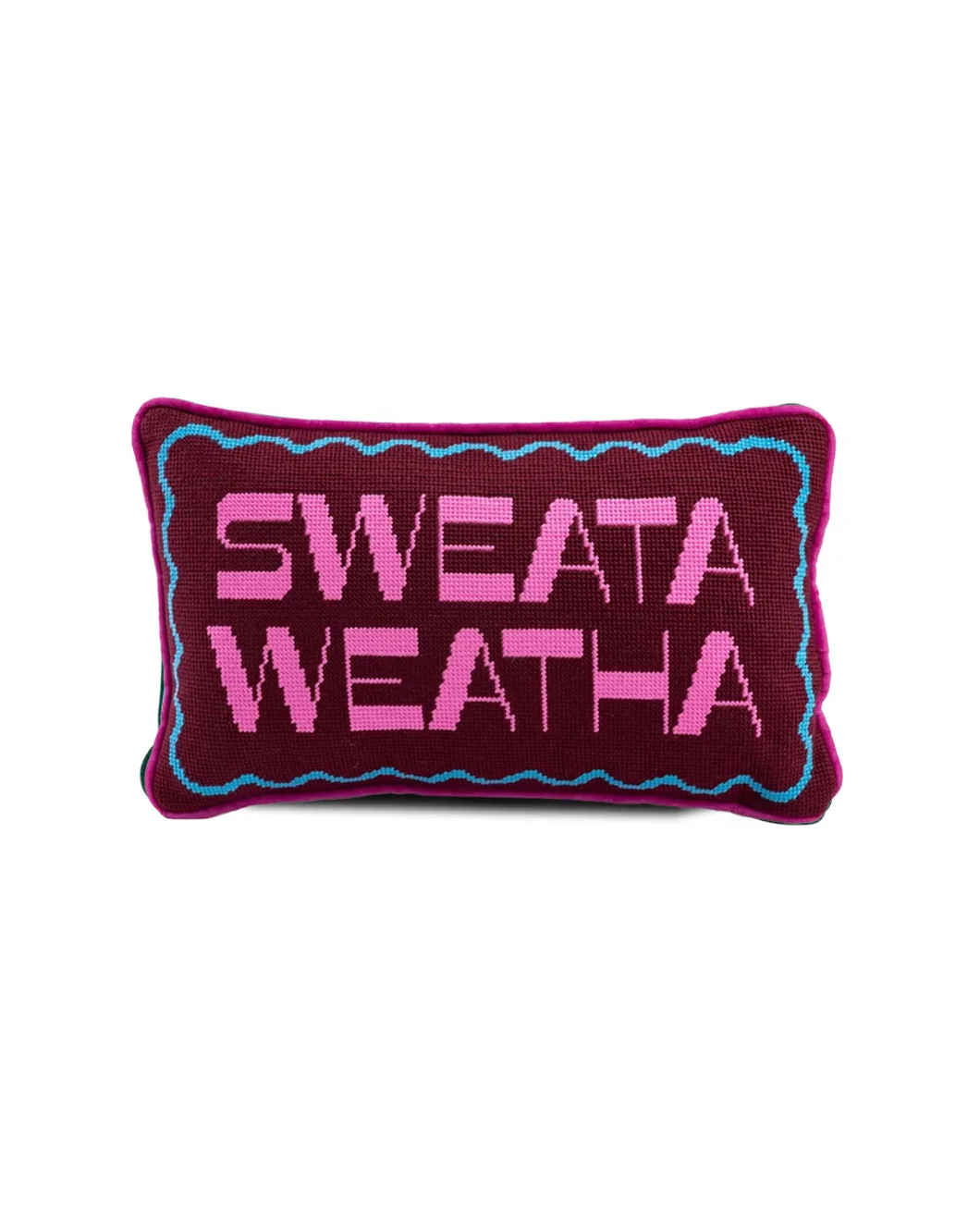 Sweatea Weatha Needlepoint Pillow