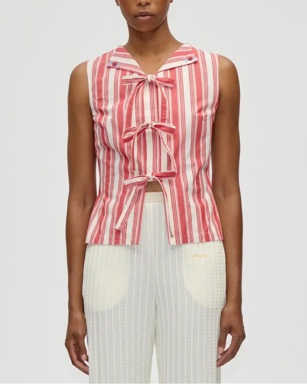 Tie Front Vest - Image 2
