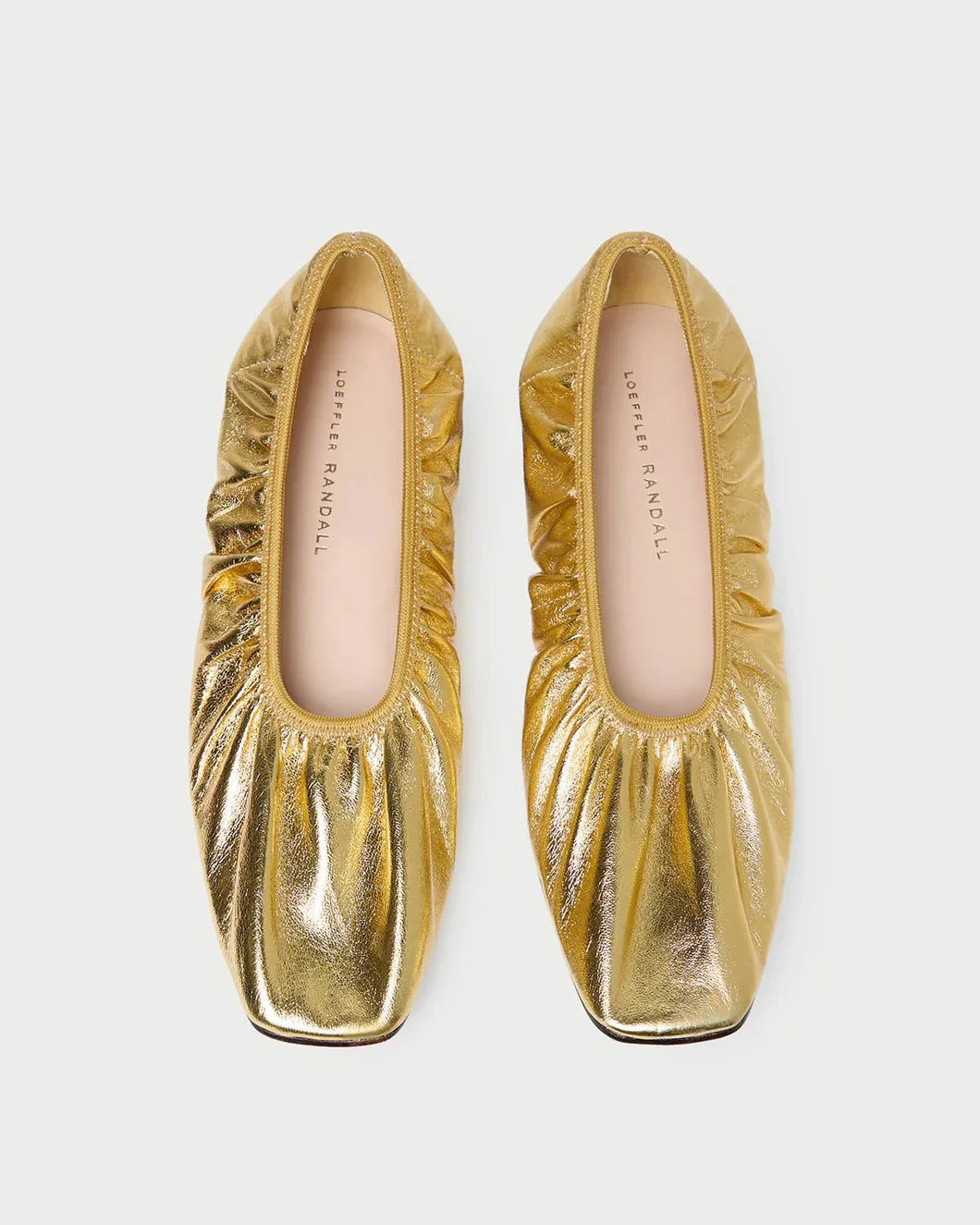 Tove Gold Leather Ballet Flat - Image 4