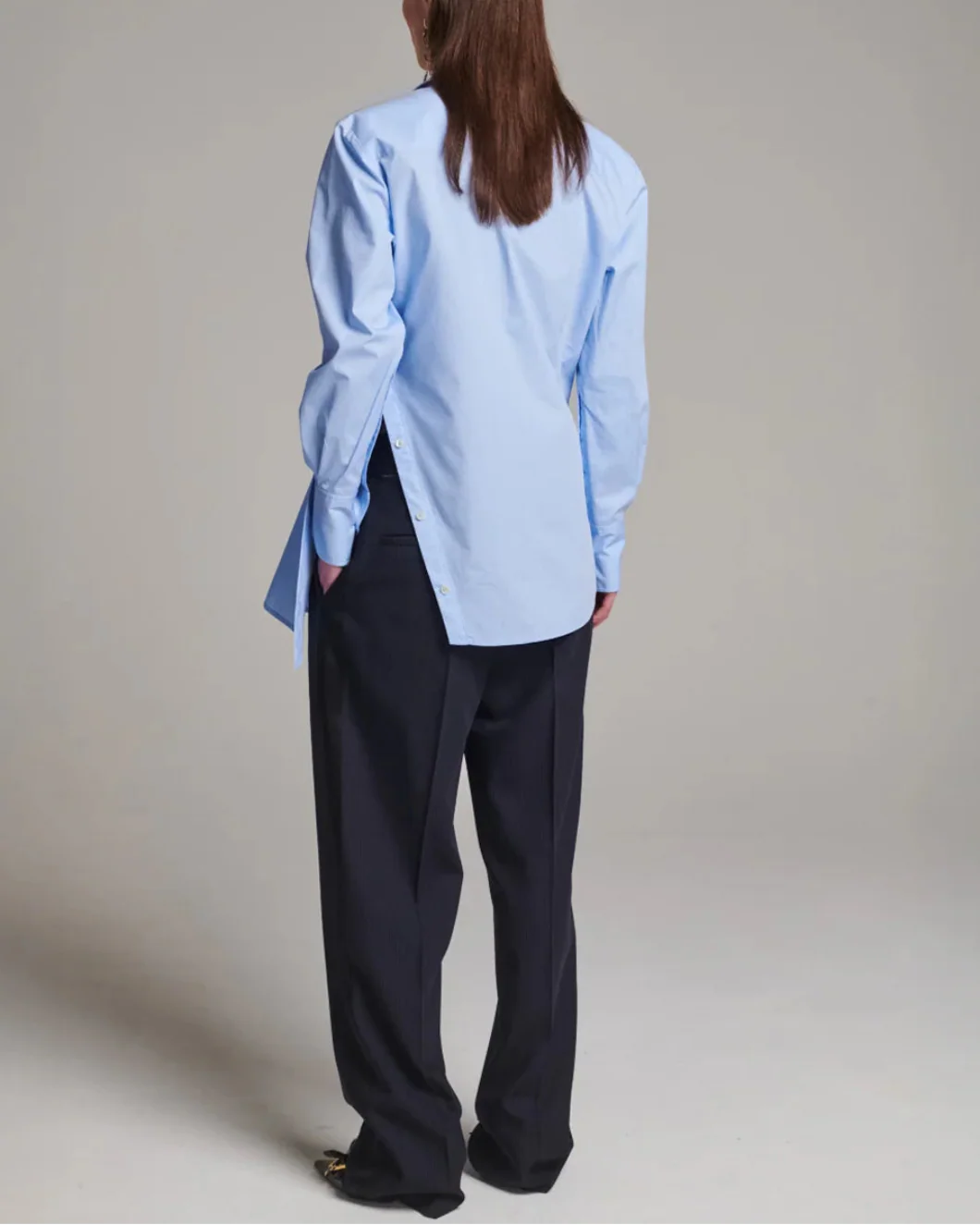 Twisted Cotton Light Blue Shirt - Image 4