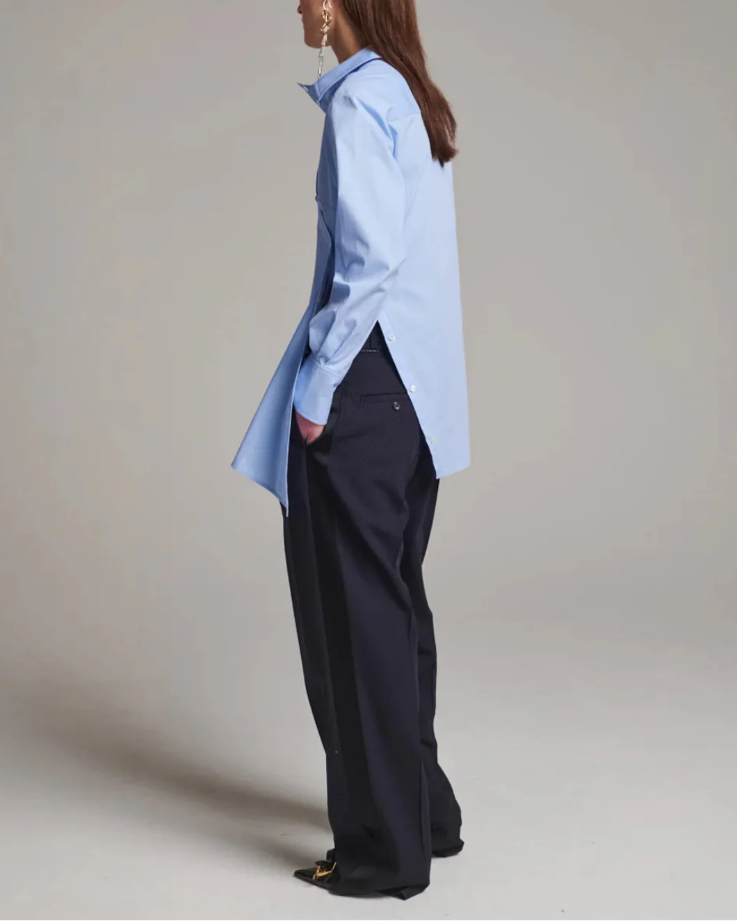 Twisted Cotton Light Blue Shirt - Image 6